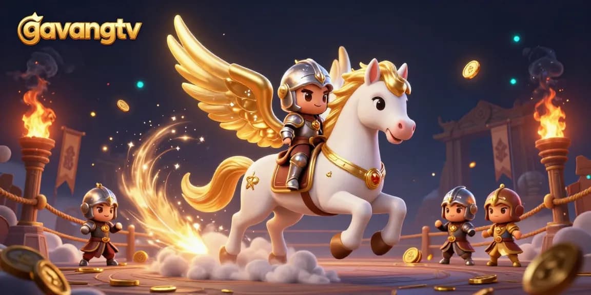 Experience thrilling gameplay with gavangtv amidst golden coins and vibrant casino elements.