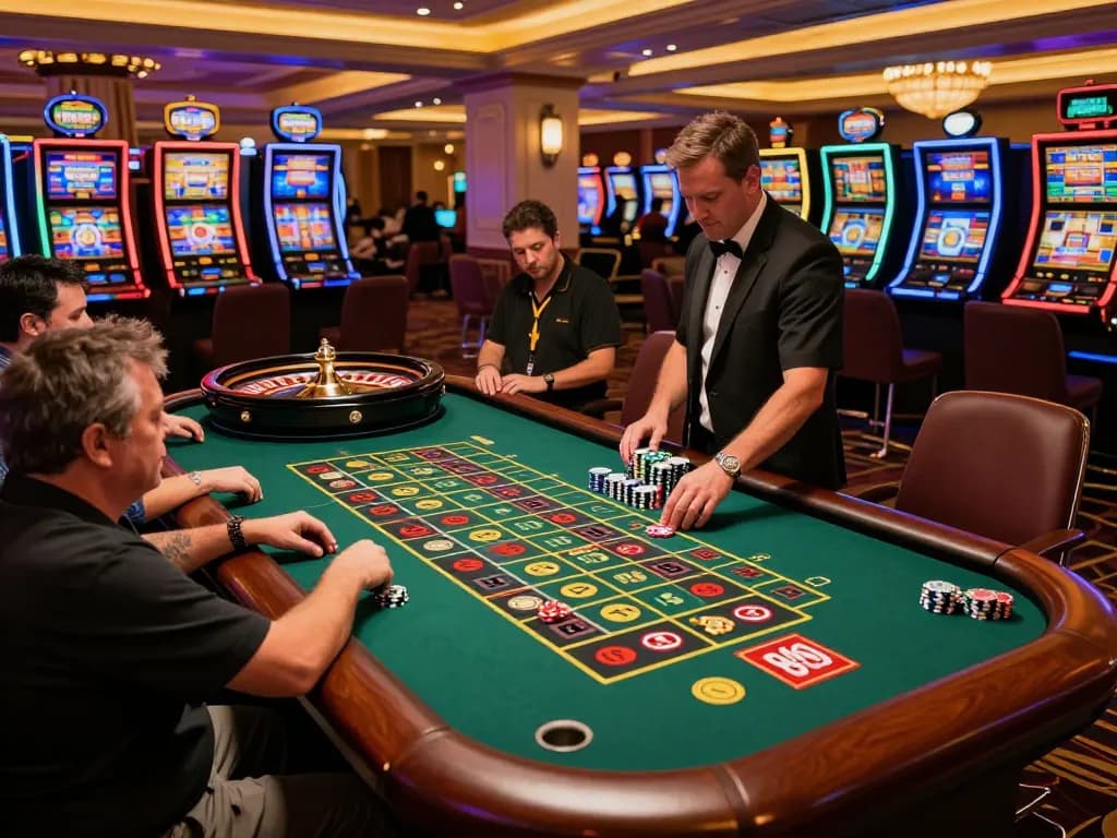 Experience the thrill of winning with sun win at an exciting roulette table in a lively casino atmosphere.
