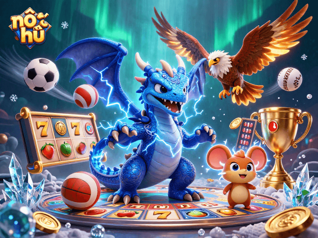 Engage with exciting nổ hũ slots while experiencing dynamic gaming elements and colorful characters.