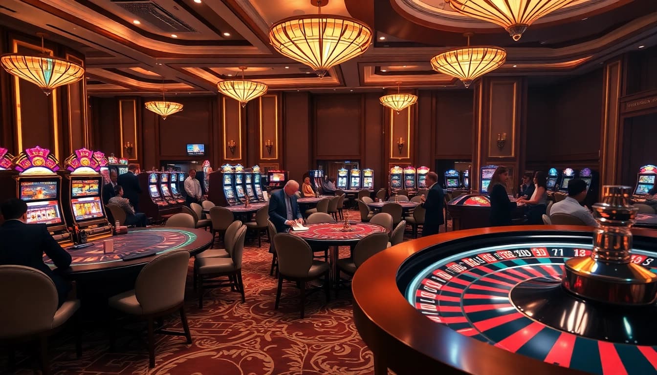 Exciting casino gaming at https://urr88.com/ showcasing luxurious tables and thrilling bets.