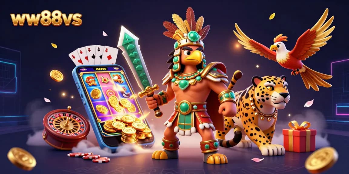 Experience exhilarating wins at ww88vs with immersive casino action featuring Aztec warriors and vibrant game elements.