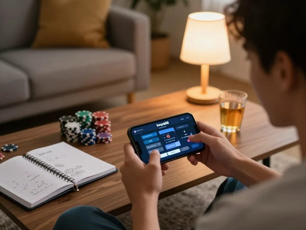 Kaya88 ewallet enhancing online slot gameplay experience in a cozy living room