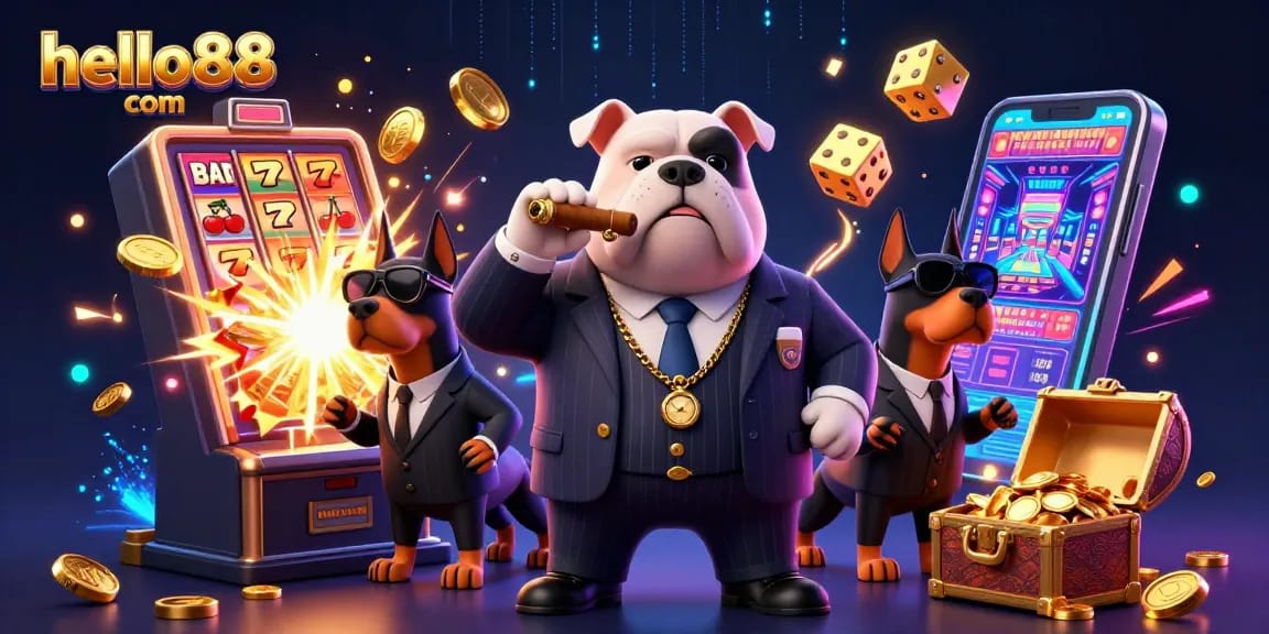 Experience thrilling gameplay at hello88 com with excitement-filled slot machines and casino characters.
