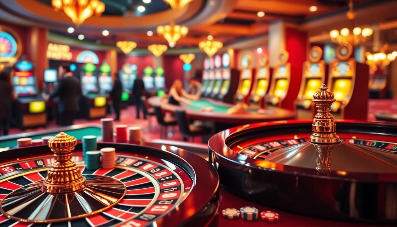 Engaging players at a luxurious casino showcasing the thrilling excitement of 8k bet and high-stakes gaming.