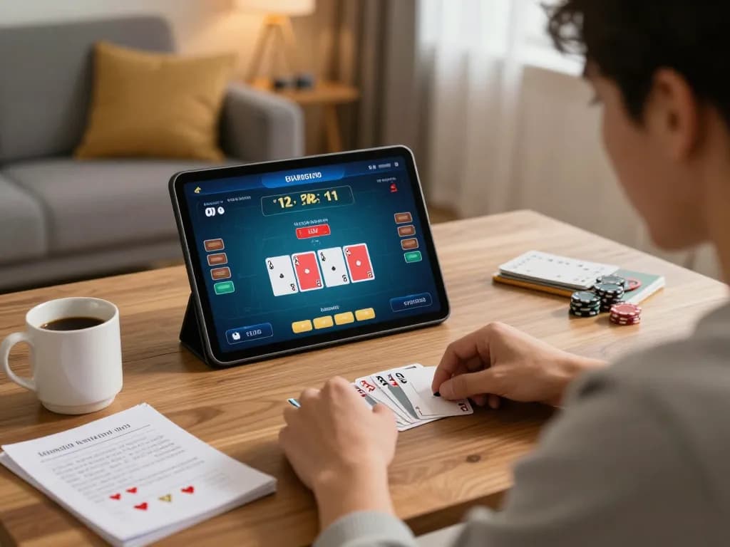 Experience thrilling online poker gameplay at Say88 from a cozy home setting with strategic betting.