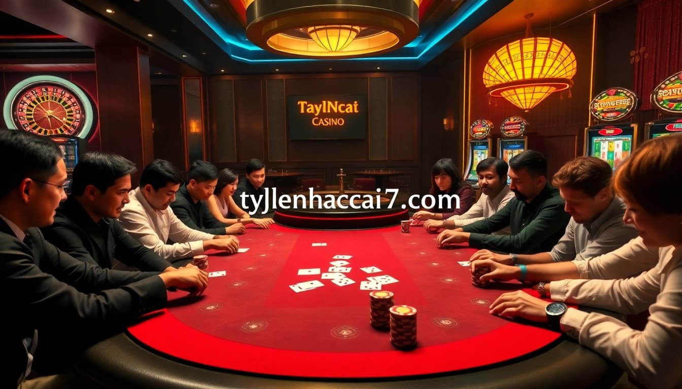 High-stakes poker action and casino ambiance at tylenhacai7.com