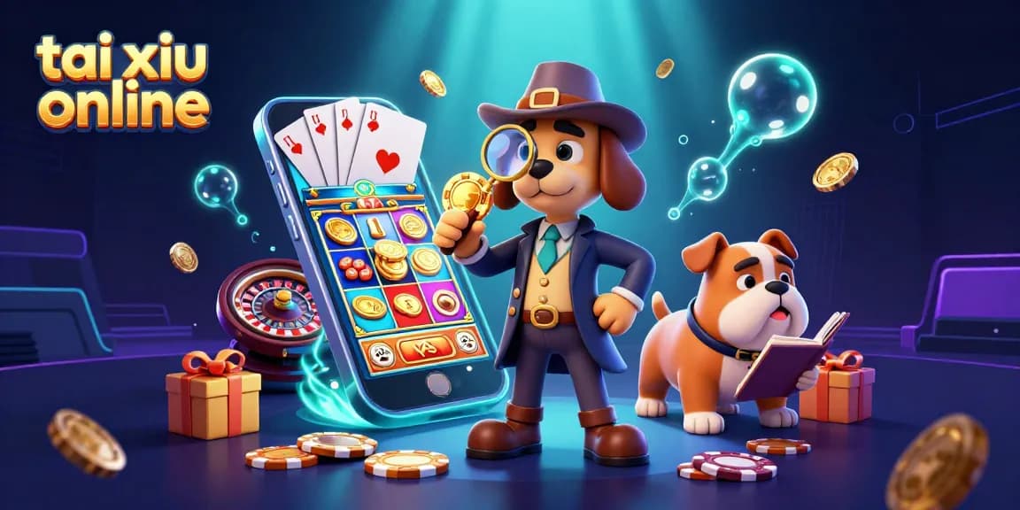 Experience the excitement of tai xiu online with our colorful 3D illustration showcasing gaming elements.