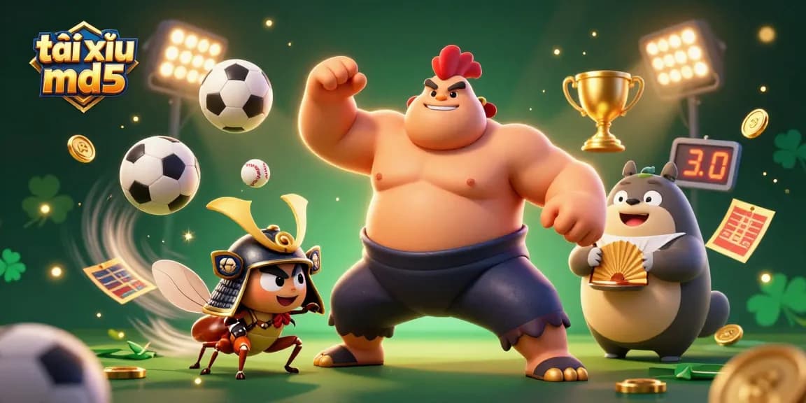Engage in thrilling tài xỉu md5 gameplay with dynamic characters and vibrant elements.