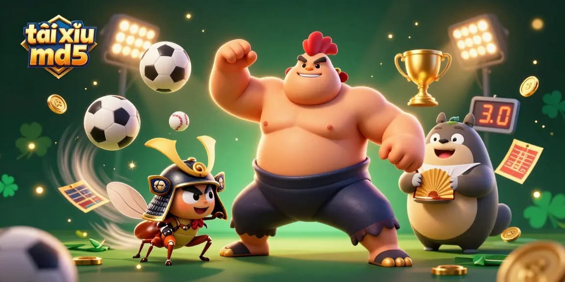 Engage in thrilling tài xỉu md5 gameplay with dynamic characters and vibrant elements.