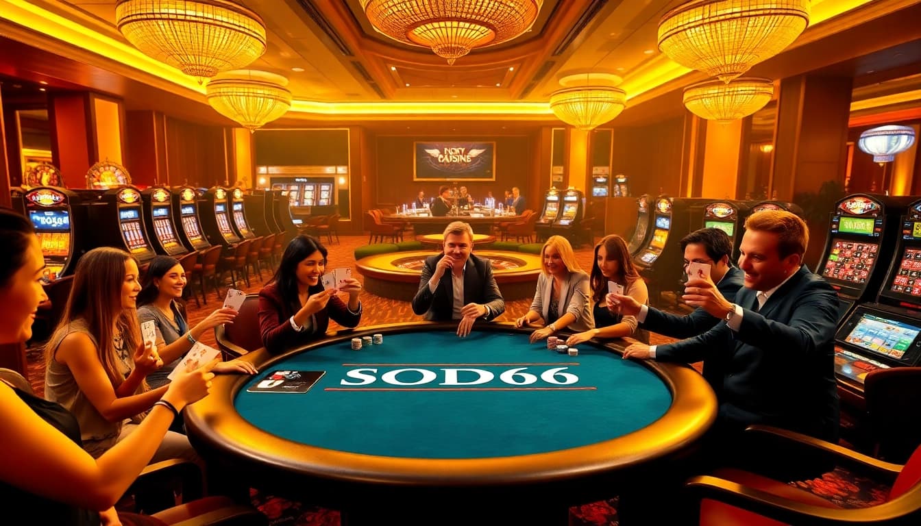 Experience the thrill of SODO66 at a vibrant casino table filled with excitement.
