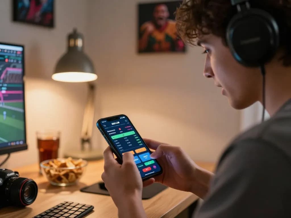Place bets on live sports using the 88CLUB app in an engaging home setting