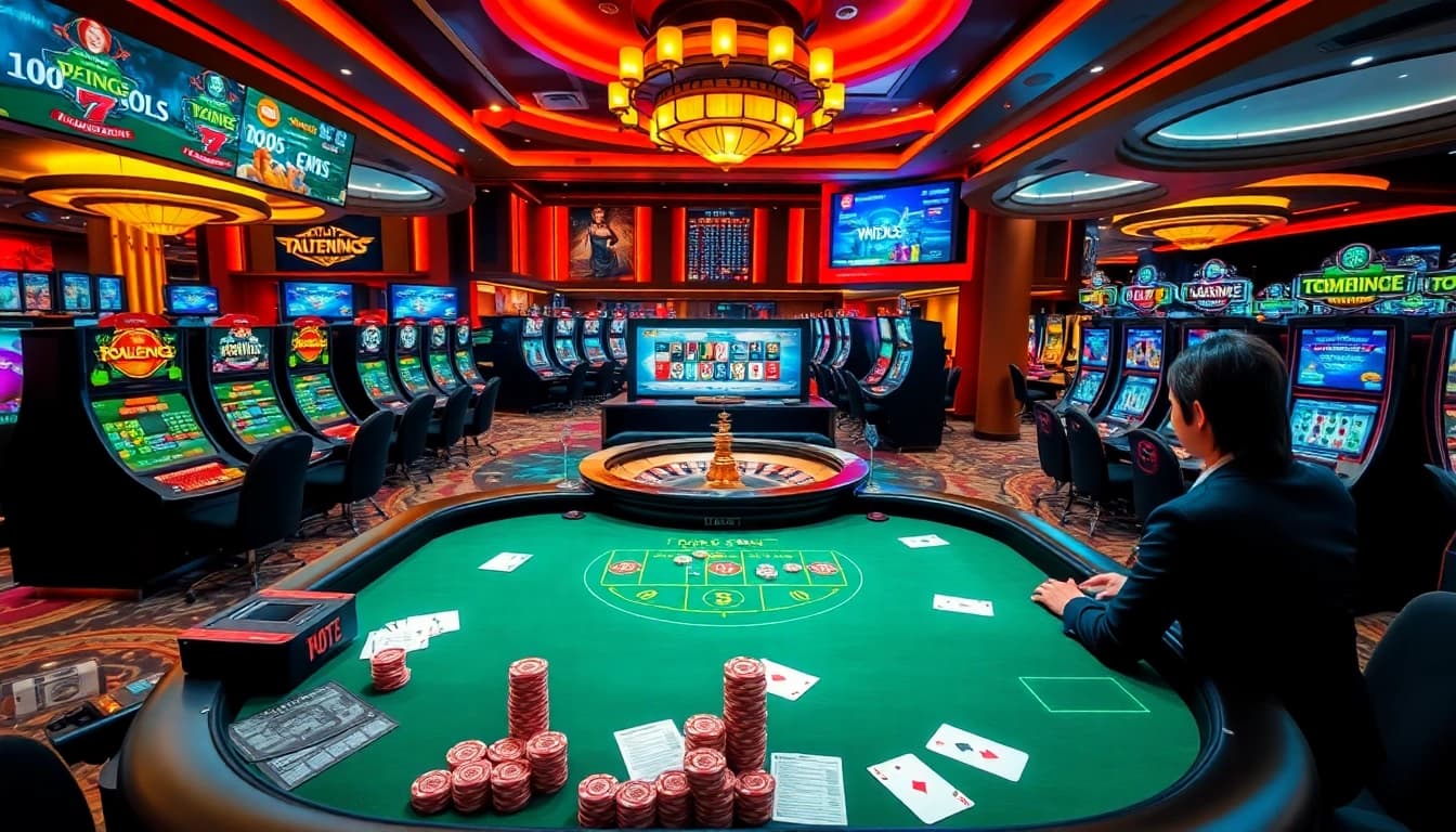 Engaging online casino environment with players enjoying games on 98win.com, showcasing thrilling action.