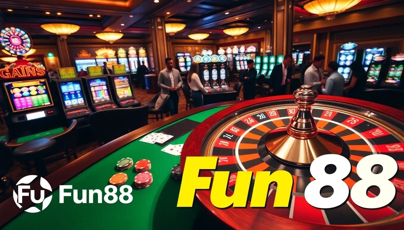 Experience high-stakes fun88 gambling action with vibrant roulette and thrilling poker.
