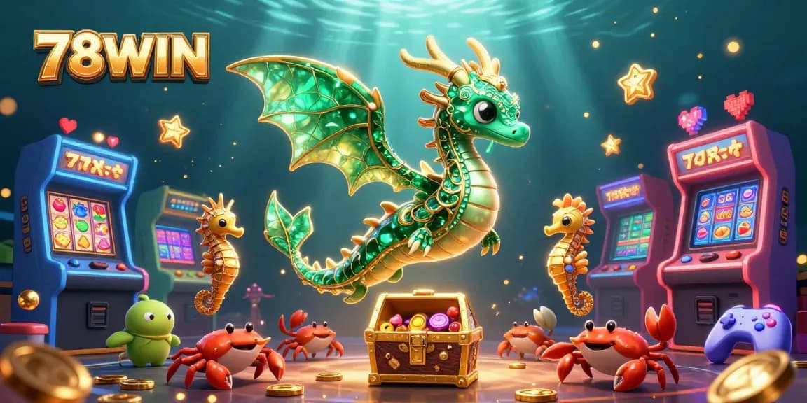 Experience thrilling gameplay at 78WIN with vibrant slot reels and immersive 3D fantasy elements.