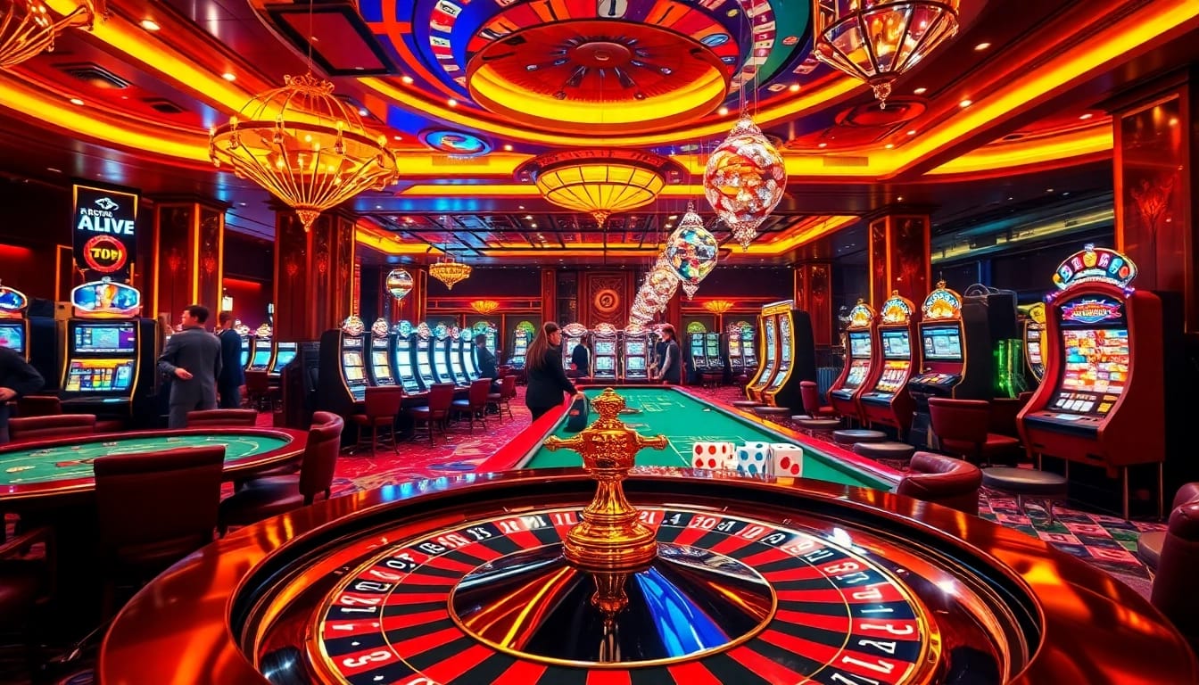 Experience the thrill of rr88 đăng nhập with vibrant casino elements like roulette and slot machines.