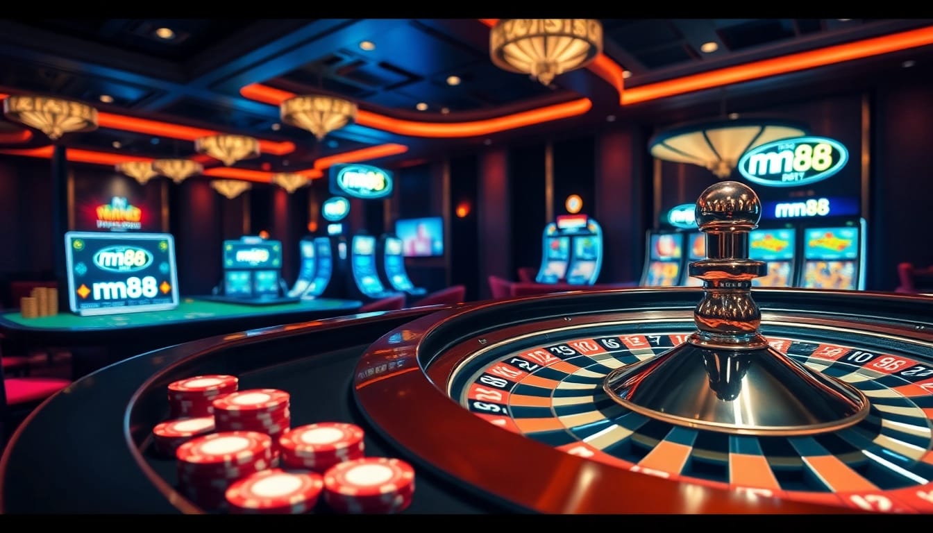 Experience the thrill of winning at mm 88 with vibrant casino elements and strategic gameplay.