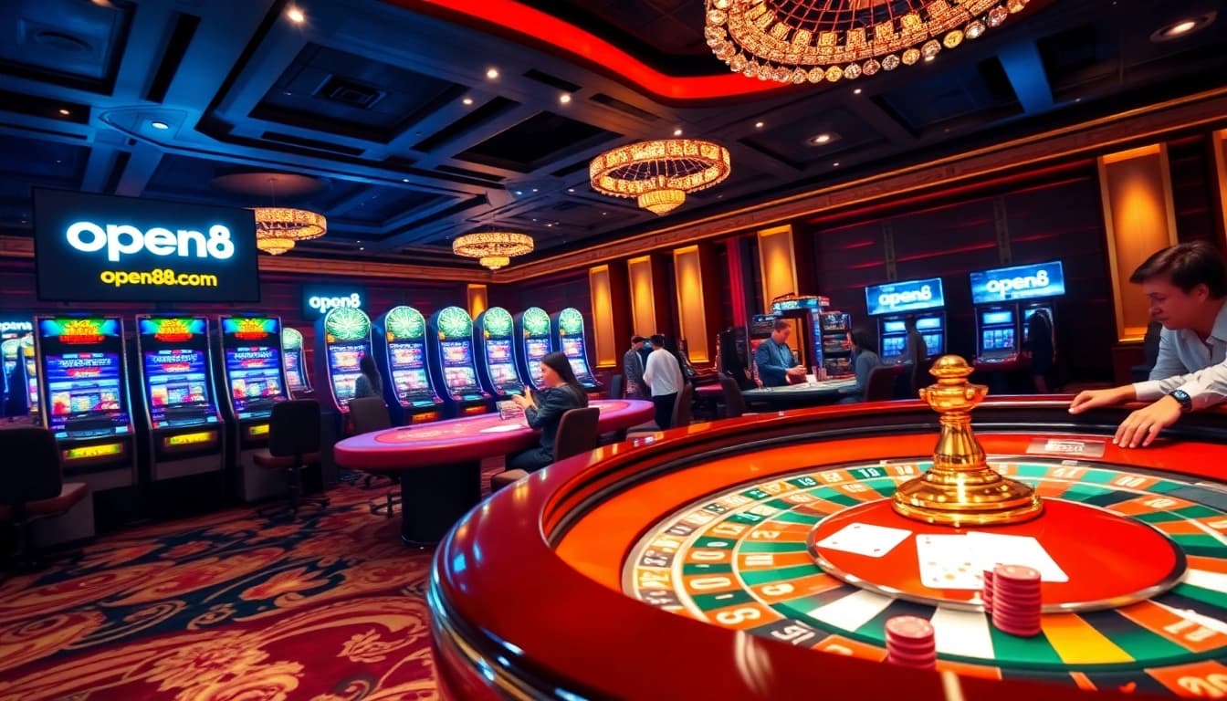 Experience thrilling gameplay at open88 com, featuring vibrant roulette tables and engaging slot machines.