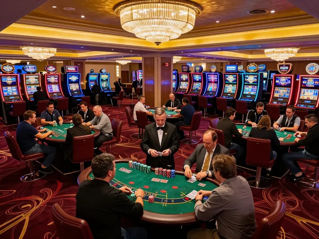 Players enjoying a high-stakes blackjack game at 88CLUB casino, showcasing dynamic gameplay.