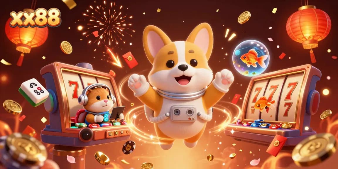 Experience the excitement of xx88 in a vibrant casino environment with unique characters and gameplay elements.