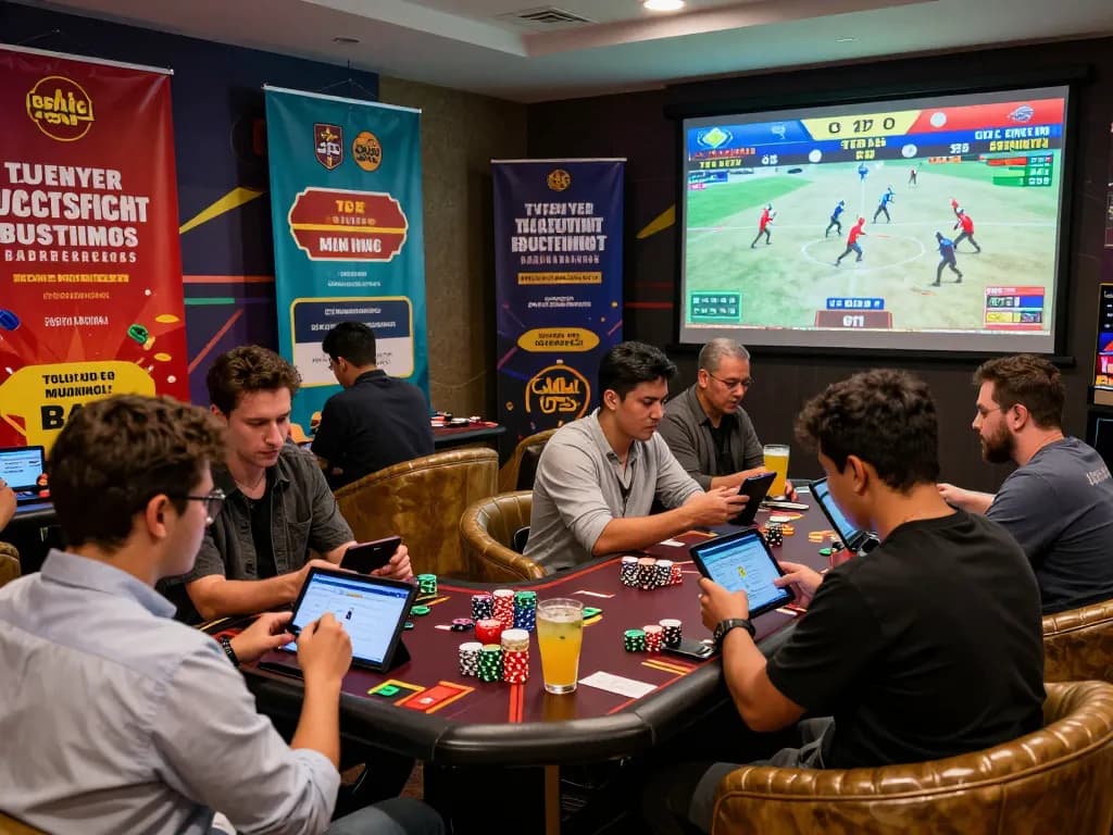 Live betting atmosphere at https://ga179.press/ showcasing players engaged in cockfighting betting with vibrant promotions and real-time statistics.