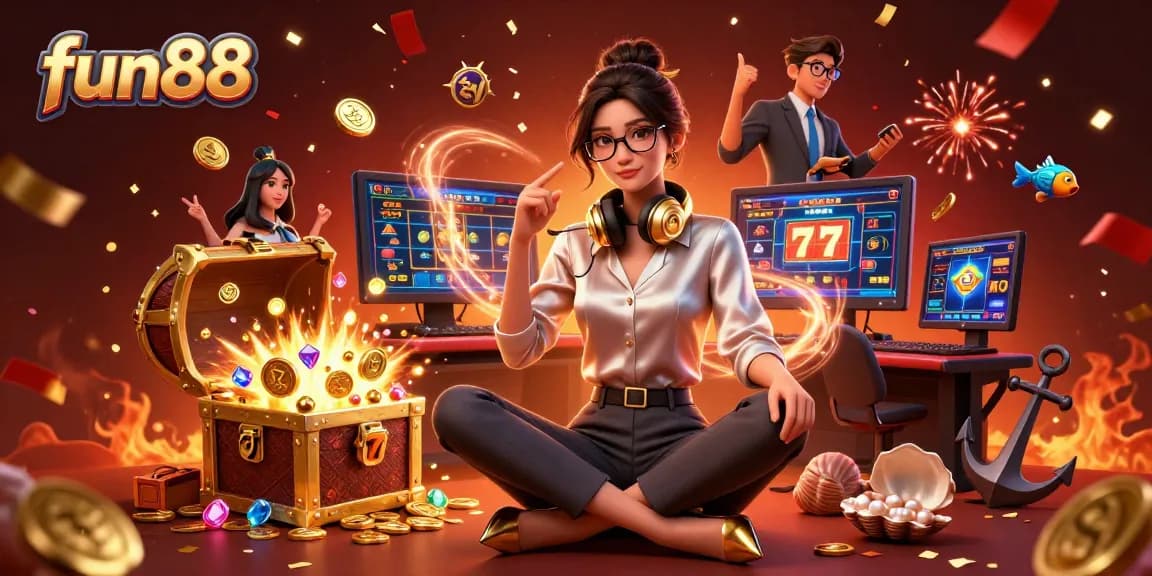 Experience thrilling gameplay with fun88's interactive casino scenes and vibrant rewards.