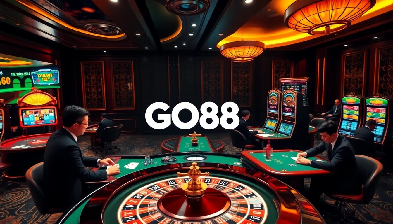 Engaging gameplay at Cổng Game GO88 with casino tables and thrilling betting action.