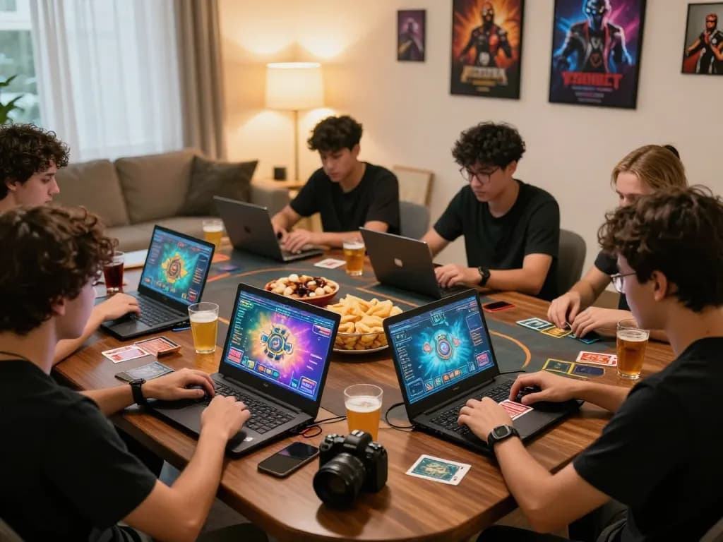 Players enjoying rikvip game night in a lively online setting.
