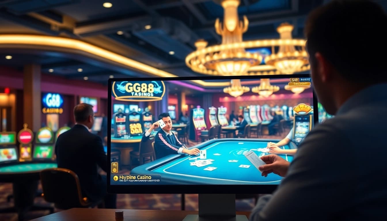 Experience thrilling gameplay at g28 trang chủ with vibrant casino visuals featuring engaging tables and games.