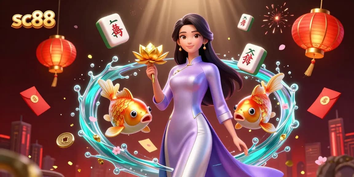 Experience wins at sc88 with vibrant 3D casino illustration showcasing dynamic gaming elements.