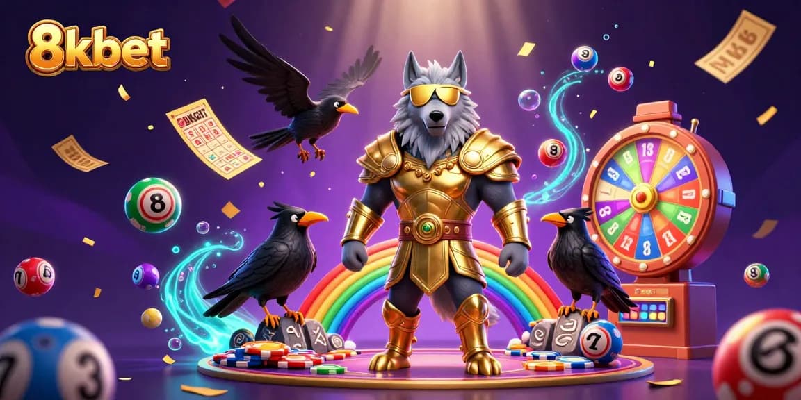 Experience thrilling moments at 8xbet with vibrant lottery scenes and mythical characters.