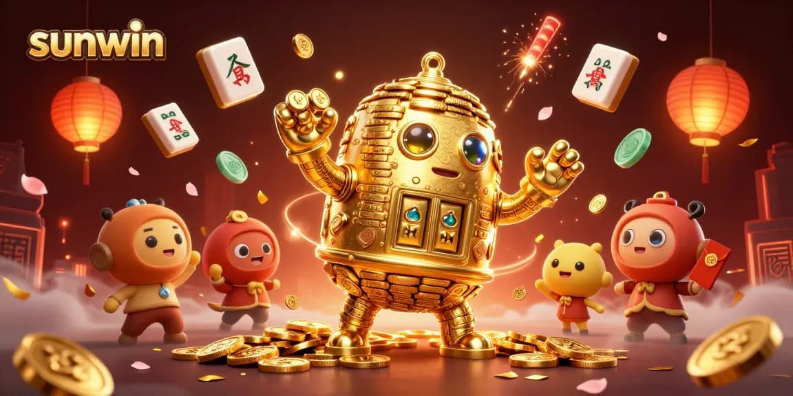 Experience the thrill of sunwin with a vibrant 3D illustration showcasing dynamic casino elements.