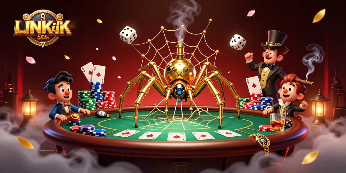 Experience thrilling wins with LINK 58win at a vibrant online casino, featuring golden elements and poker excitement.