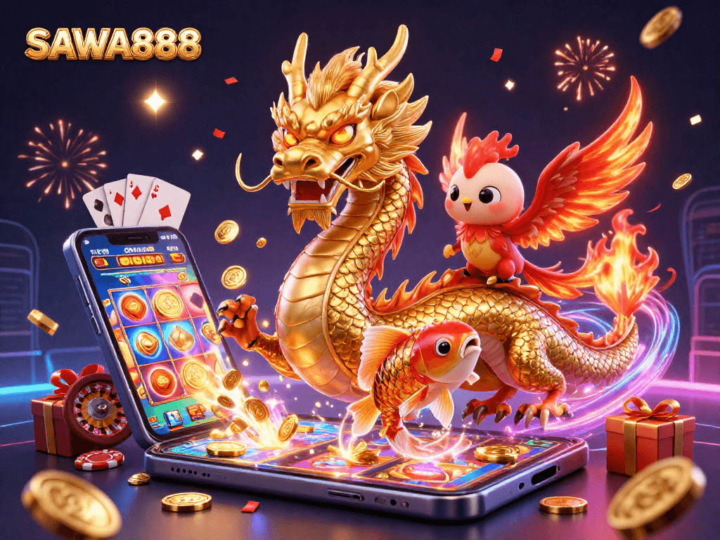 SAWA888 invites gamblers to enjoy thrilling slot gameplay with dynamic characters and exciting casino elements.