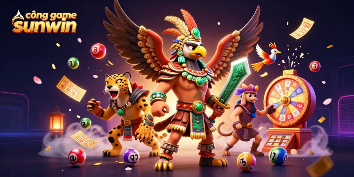 Win big with cổng game sunwin in a vibrant, dynamic 3D casino scene filled with excitement.