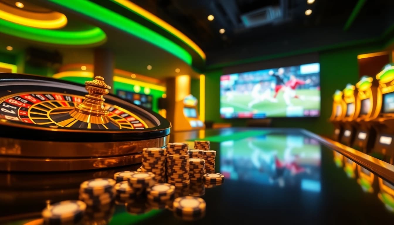 Engaging gambling scene featuring lương sơn tv bóng đá with a luxurious casino interface and vibrant visuals.