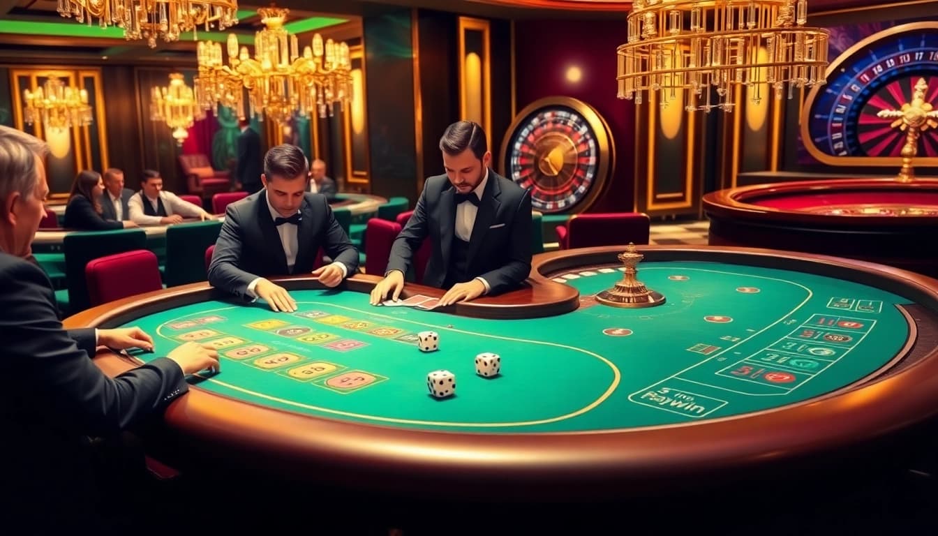 Players enjoying a thrilling gaming experience at Haywin casino with vibrant lights and action.