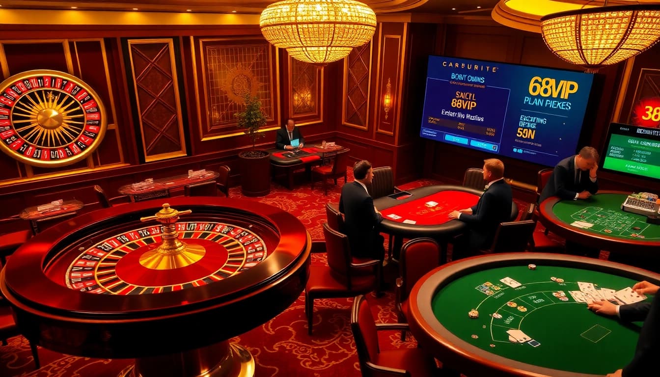 Experience the excitement of 68VIP with thrilling casino games and vibrant poker tables.