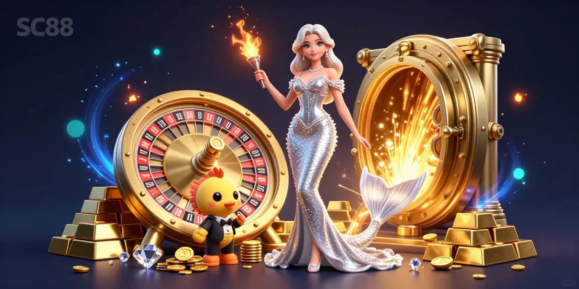Engage in thrilling gaming at SC88 with dynamic elements, stunning visuals, and a vibrant atmosphere.