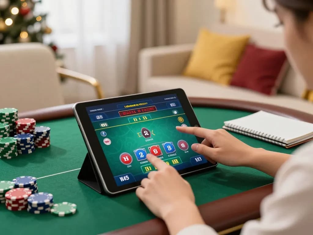 Participate in an exciting online gaming session with đăng nhập 789win on a tablet in a cozy atmosphere.