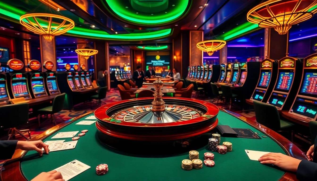 79KING players celebrate wins while engaging with roulette tables in a modern casino setting.