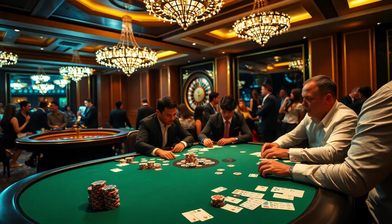 Experience lương sơn tv bóng đá with animated players at a vibrant casino table.
