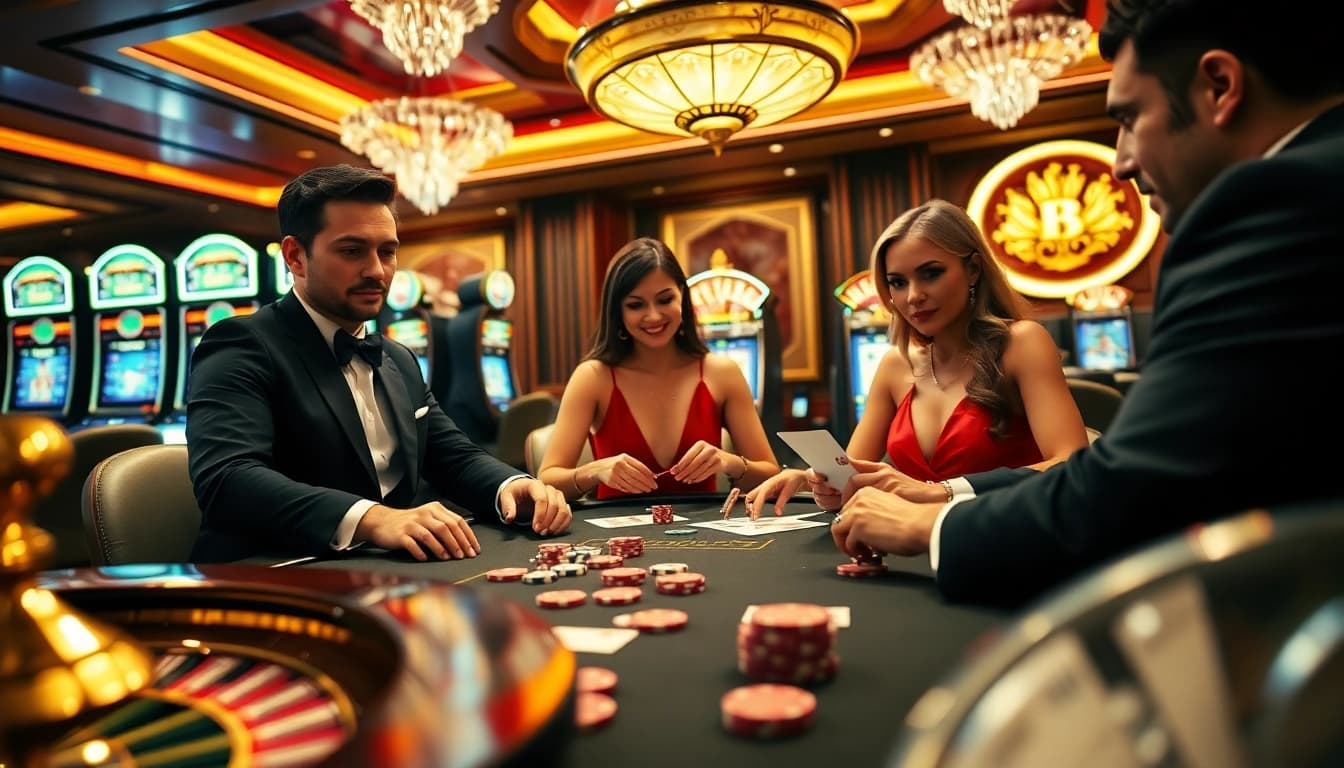 Experience thrilling gameplay at https://vb88org.com/ with professional poker tables and vibrant casino atmosphere.