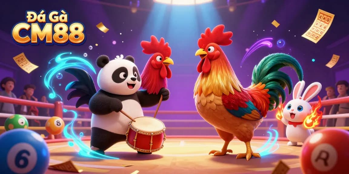 Engage in thrilling action with Đá Gà CM88, where vibrant roosters battle in an exciting arena.