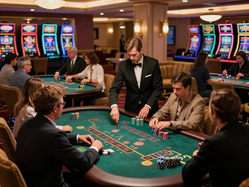 hitclub blackjack players enjoying a thrilling game in an elegant casino setting
