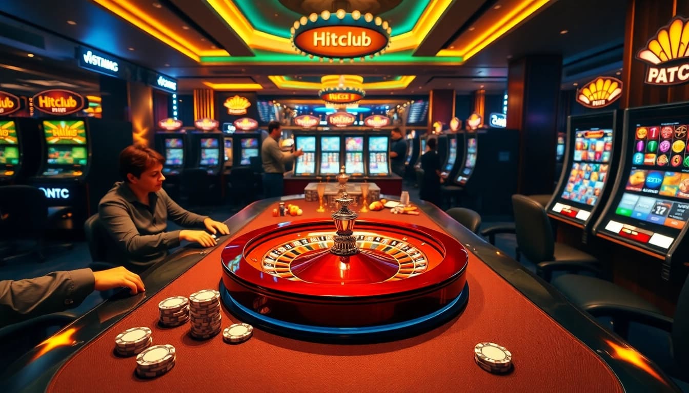 Winning big at Hitclub with vibrant casino tables and exciting gameplay.