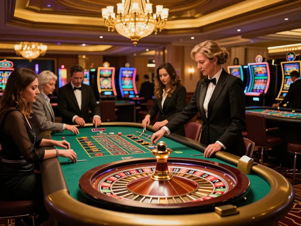 Exciting roulette gameplay at the 809 club casino, with players actively placing bets.