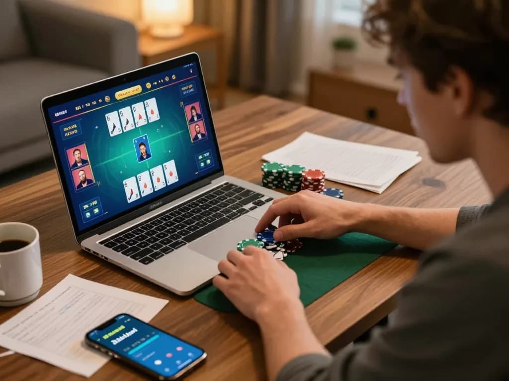 Engaging online poker gameplay scene showcasing strategic betting with 33win33win.