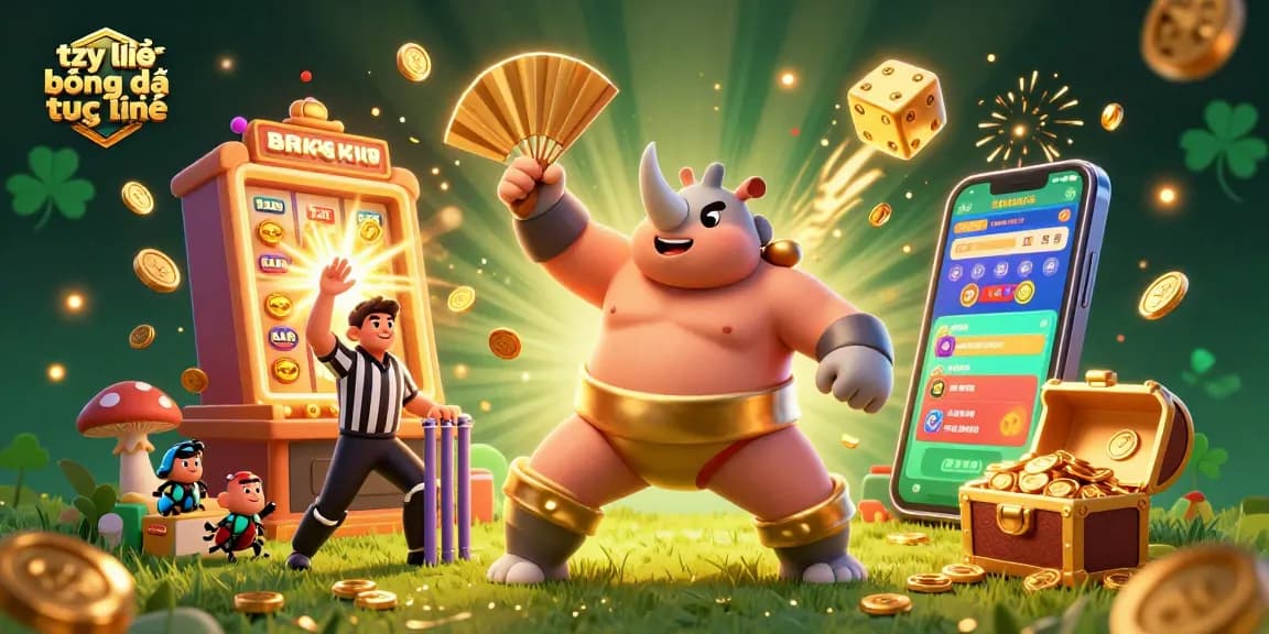 Experience the excitement of tỷ lệ bóng đá trực tuyến featuring a lively sports betting scene with beetle champions and live betting elements.