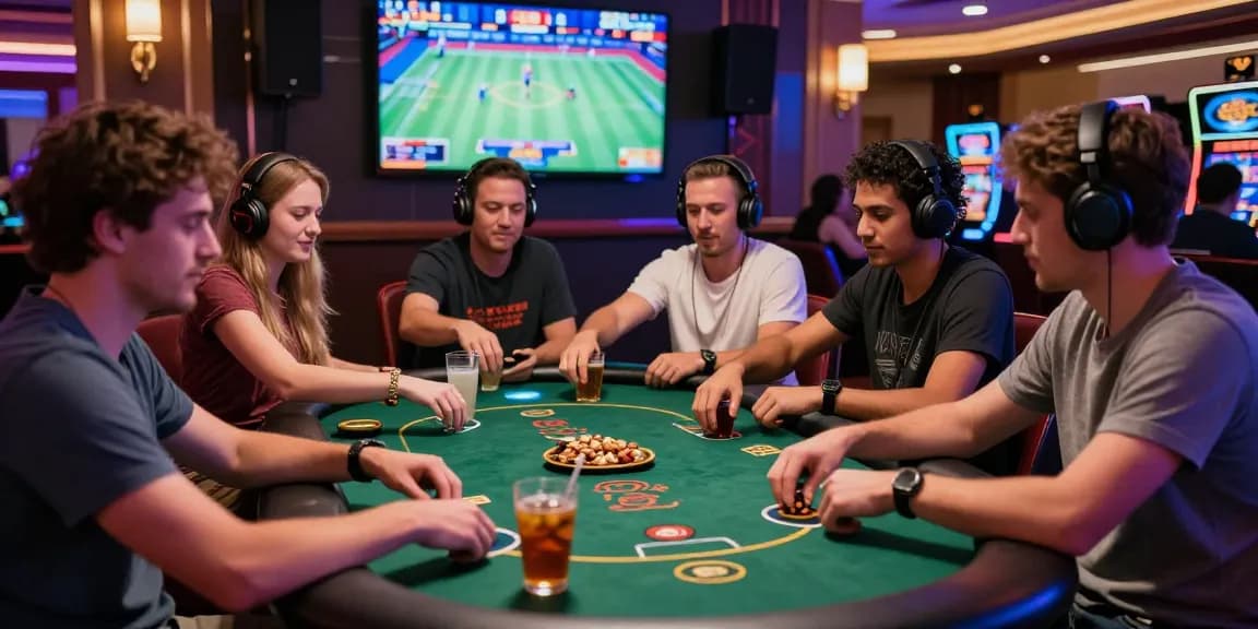 Exciting gaming atmosphere at HELLO88 featuring players engaged in various games and lively interactions.