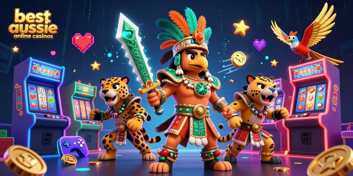 Experience the best aussie online casinos with dynamic characters in a vibrant gaming scene.